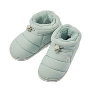 GEZHEN Toddler Rain Boots Children'S Fleece Snow Boots Fashion Winter Toddler Ankle Flat Bottom Non Slip Round Toe Solid Side Zipper Short Plush Warm and Comfortable Cartoon Rabbit Shape Kids Boots